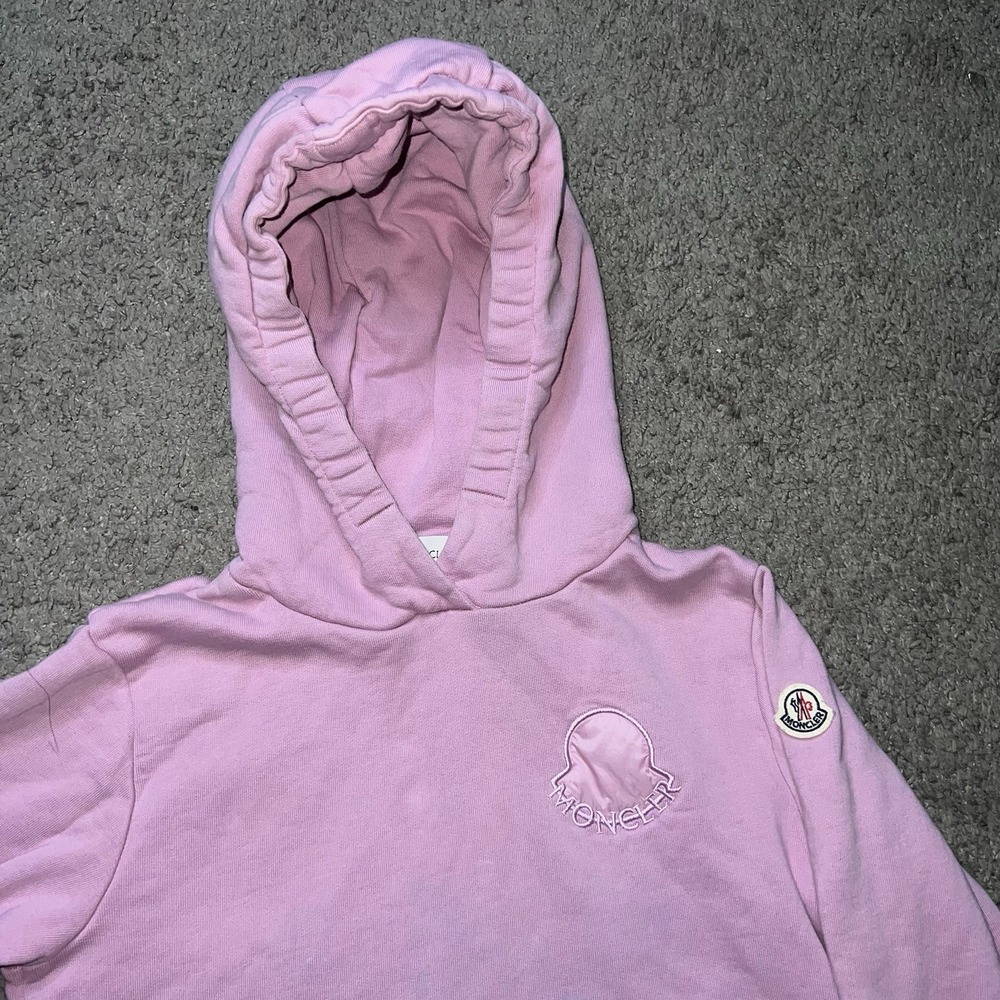 Moncler‎ Appliqúe Hooded Dress Lavender Hoodie Size 12A
